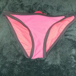 Hot pink and gray swim suit bottoms